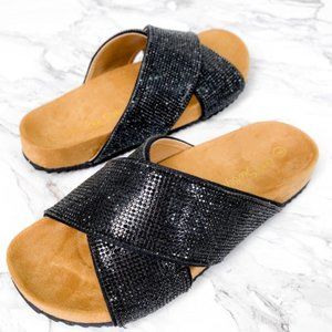 X Strap Slide Sandal black 11